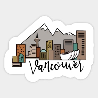 Vancouver skyline Sticker